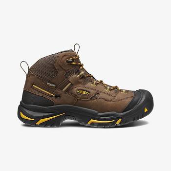 KEEN Férfi Braddock Waterproof Mid Cut (Soft Toe) Munkavédelmi Bakancs Barna